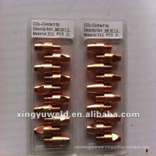 CO2 Copper welding tips,M6 M8 contact tips